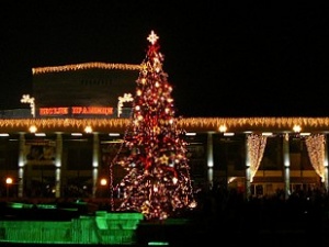 Коледната елха в Пазарджик 2010